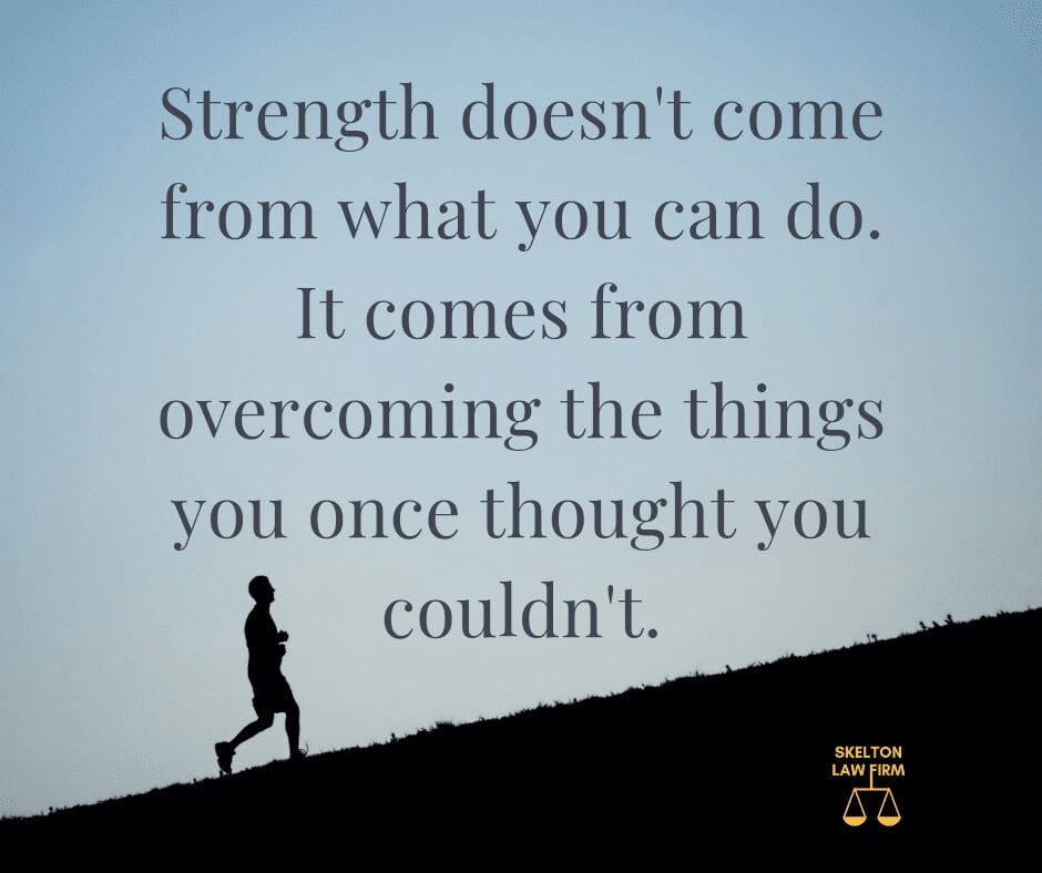 Overcoming the things you once thought you couldn't.